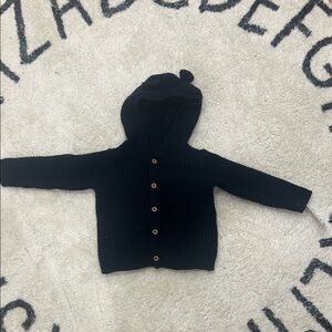 Cozy Blue Knit Kids Hoodie